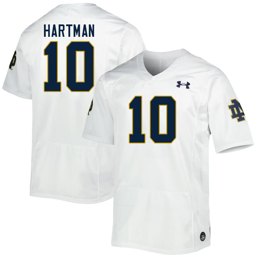 Men #10 Sam Hartman Notre Dame Fighting Irish College Football Jerseys Stitched-White